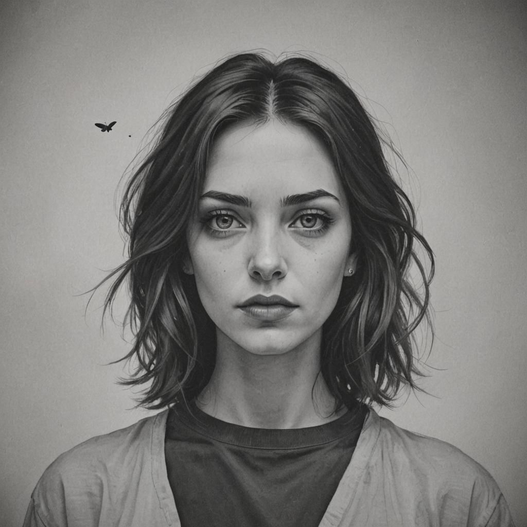 Abstract Portrait of a Woman in Dreamlike Style