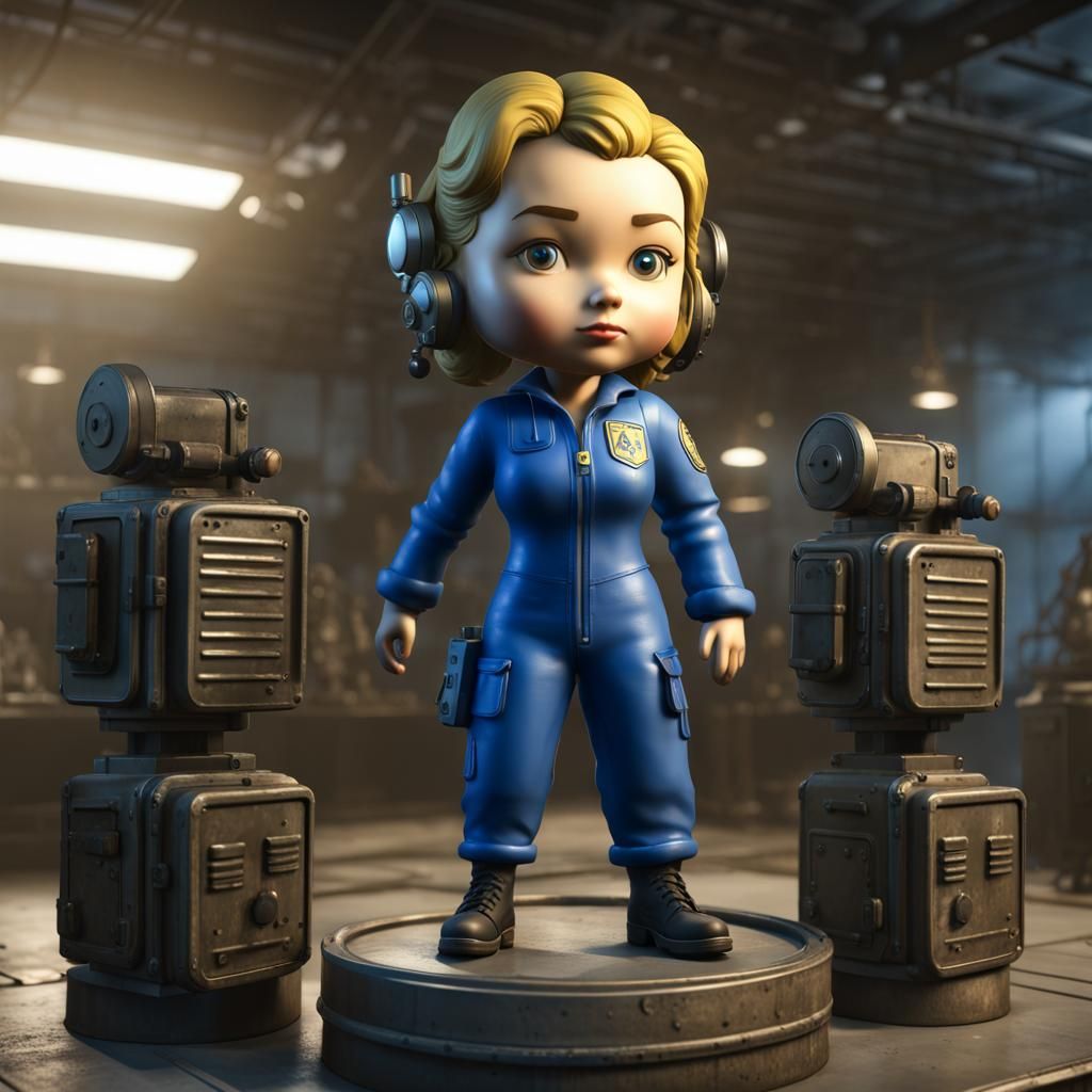 Vault 101 Girl 3D Game Cinematic Render