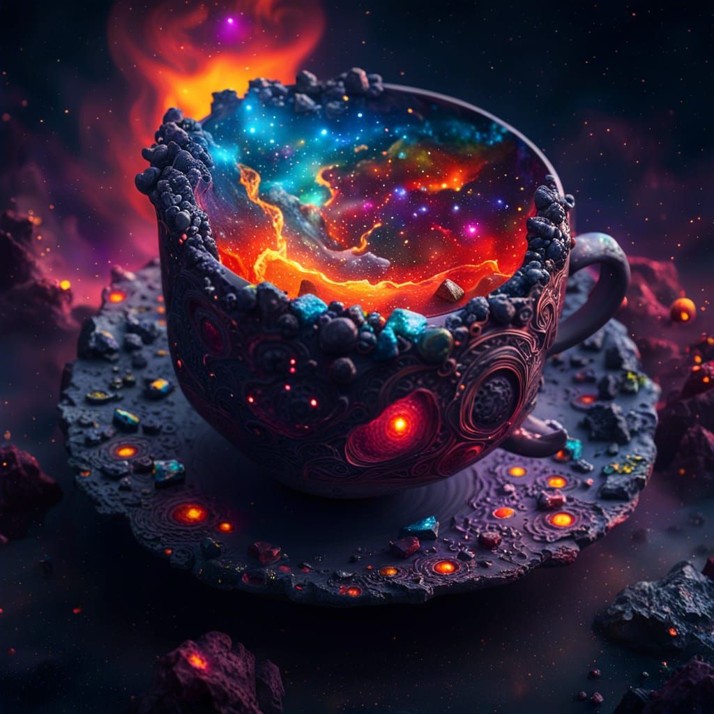 Surreal Nebula Dreamscape in Art Nouveau Style