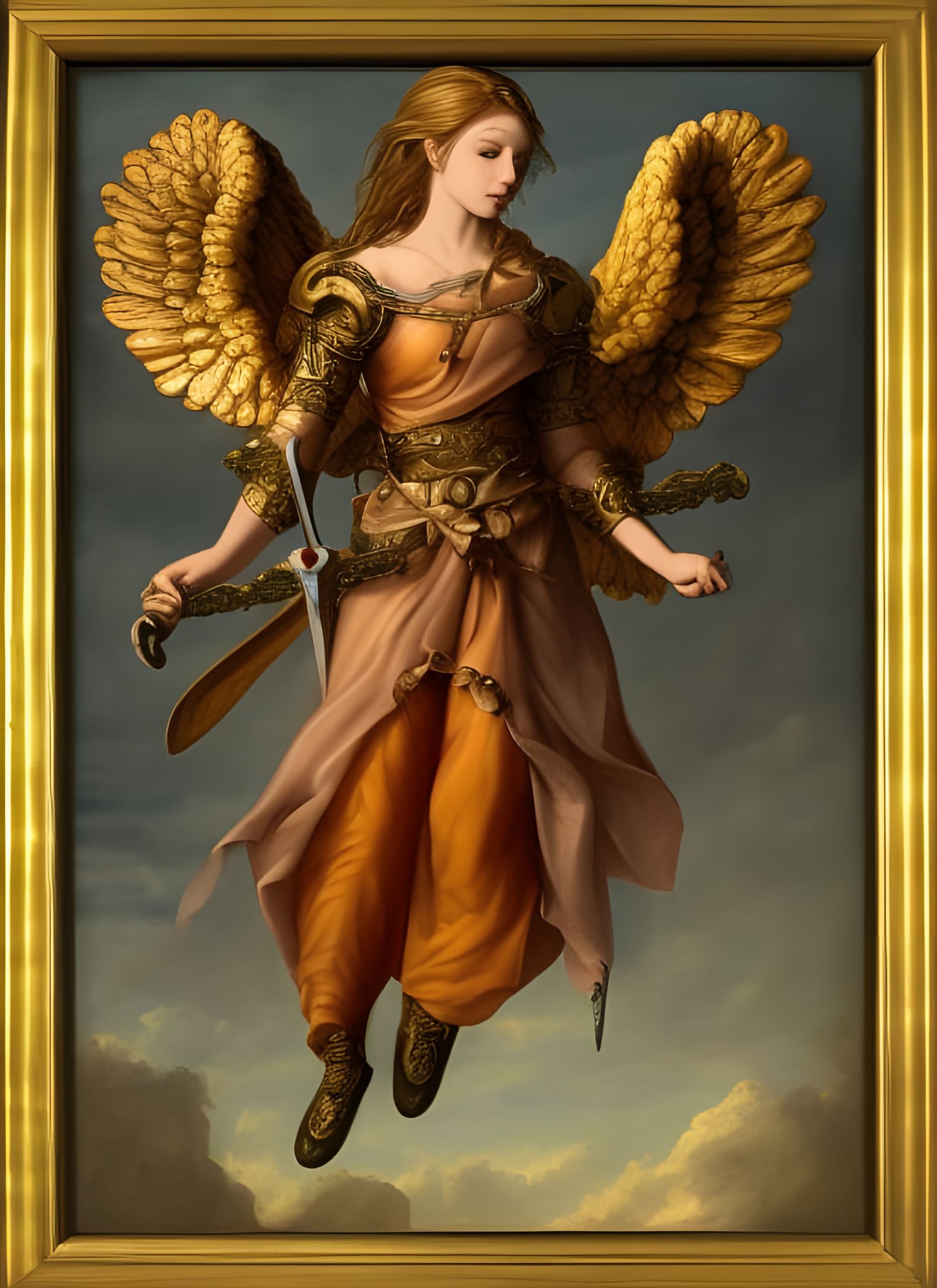 Majestic Angel Portrait in Digital Art Style