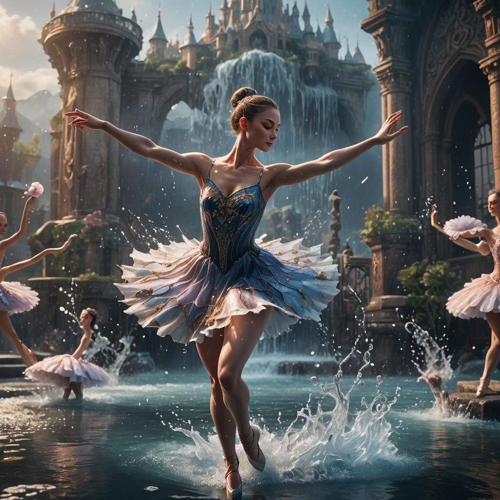Water Ballerina Fantasy Concept Art