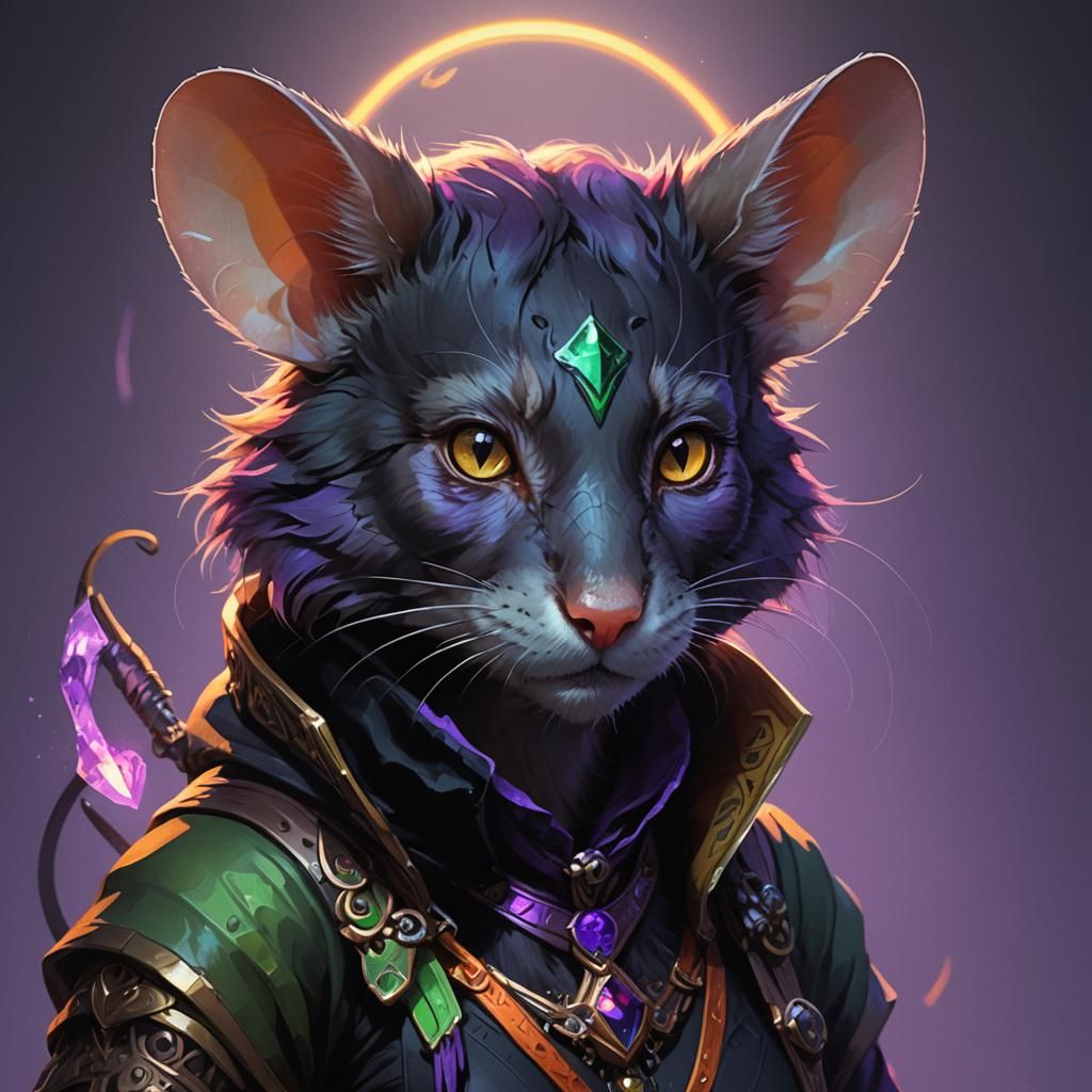 Mouse Rogue in Shadows: Fantasy Concept Art