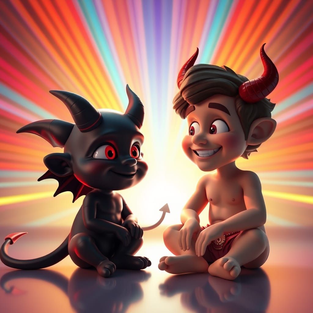 God and Devil in a Futuristic Embrace