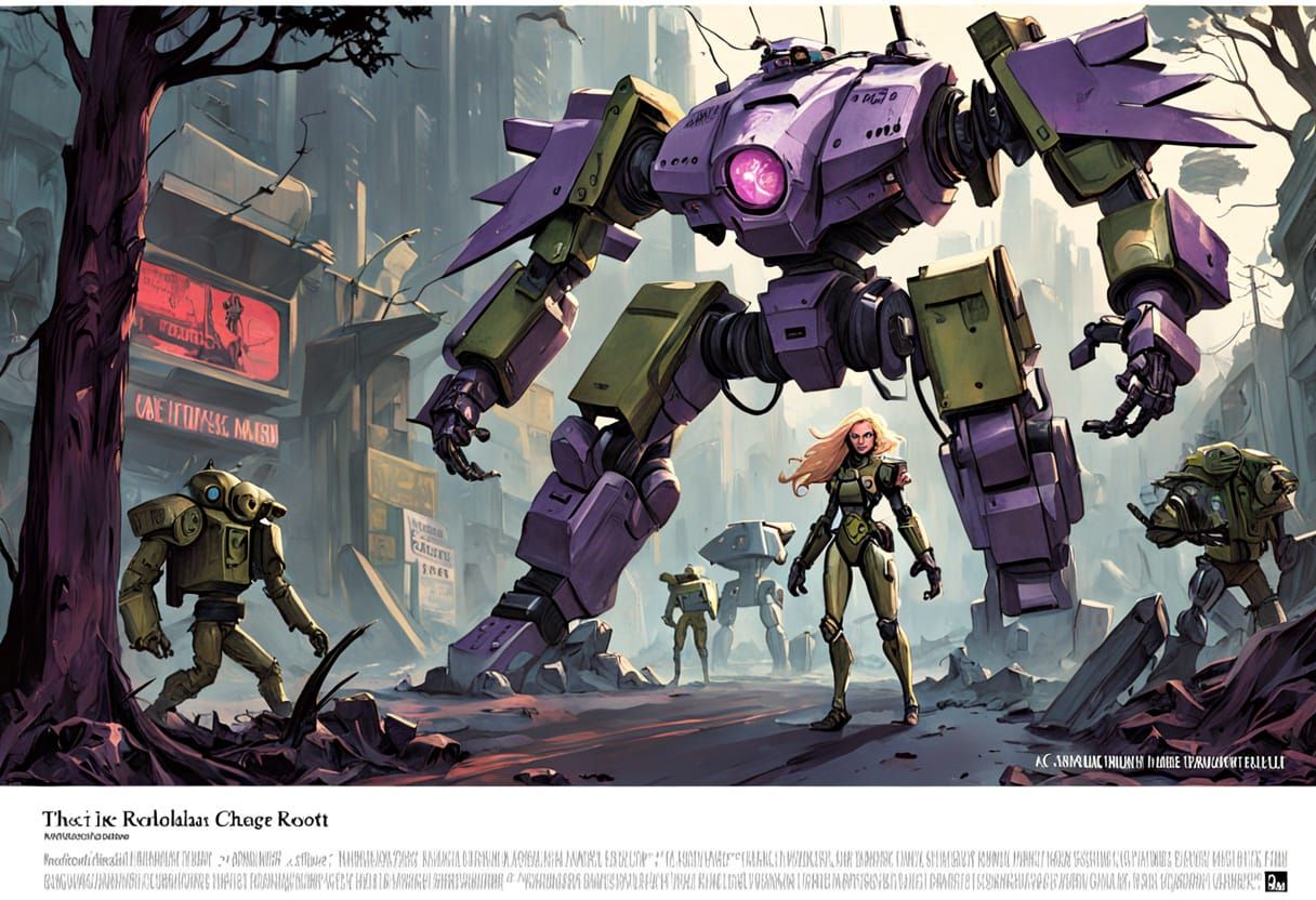 Giant Female Mecha Robots on Sunset Boulevard