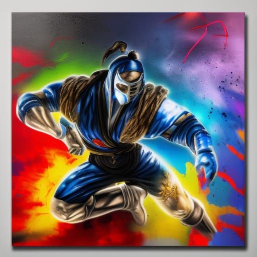 Subzero Mortal Kombat Graffiti Art Fatality