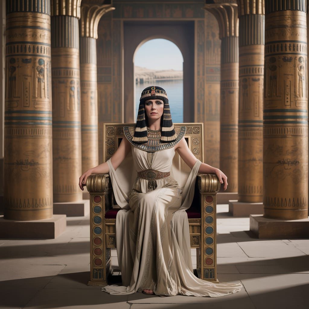 Theda Bara as Cleopatra in Egyptian Palace