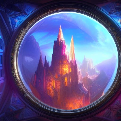 Crystal in Glass Dome: Fantasy Concept Art