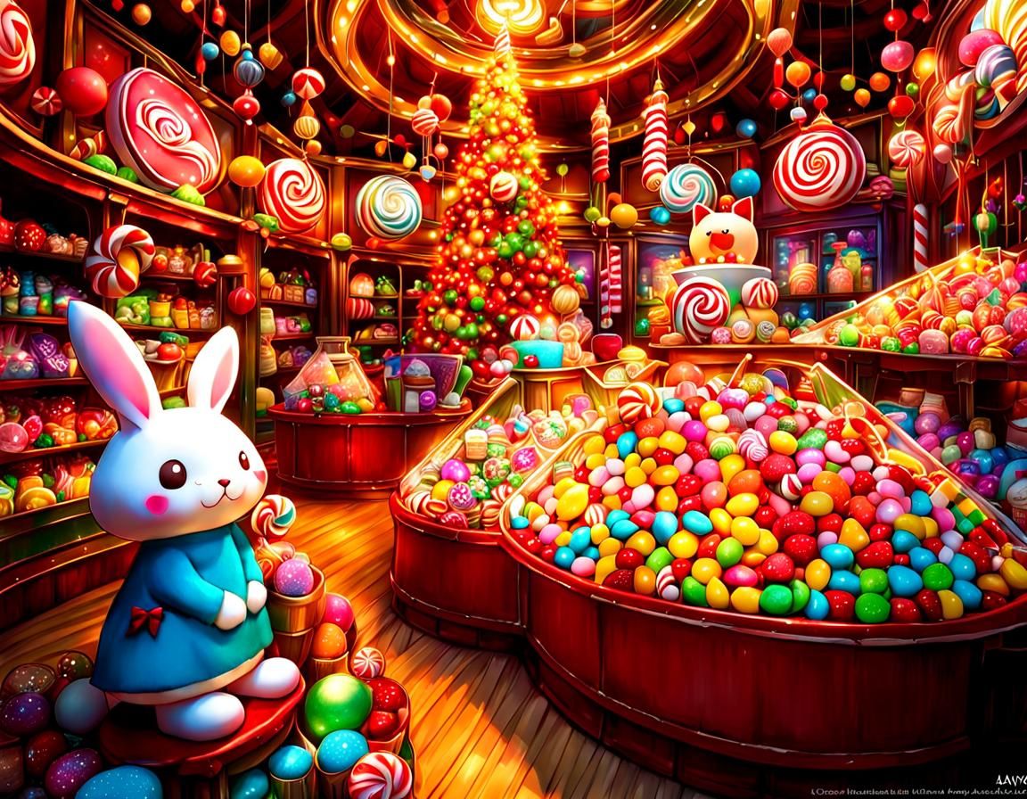 Anime Candy Wonderland in Festive Mood