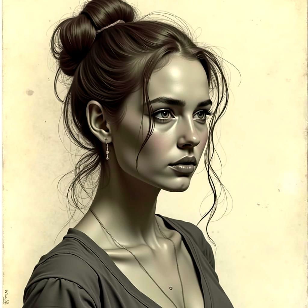 Abstract Etched Sketch Art