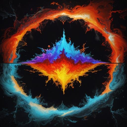 Abstract Expressionism: Elemental Forces in Fiery Collision