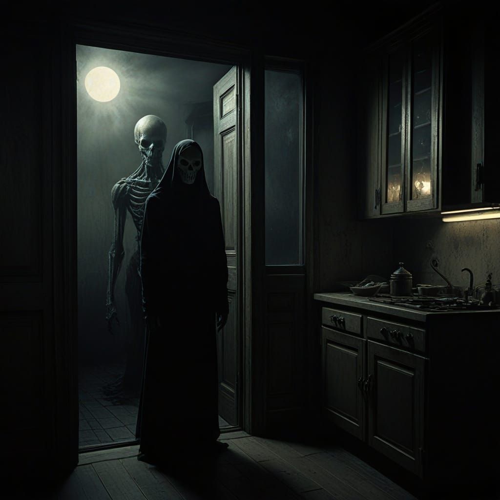 Menacing Night Terror Demon Emerges from Shadows in Dark Kit...