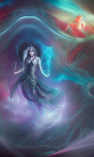 Chaotic Fifth Dimension Realm of Souls: Digital Art