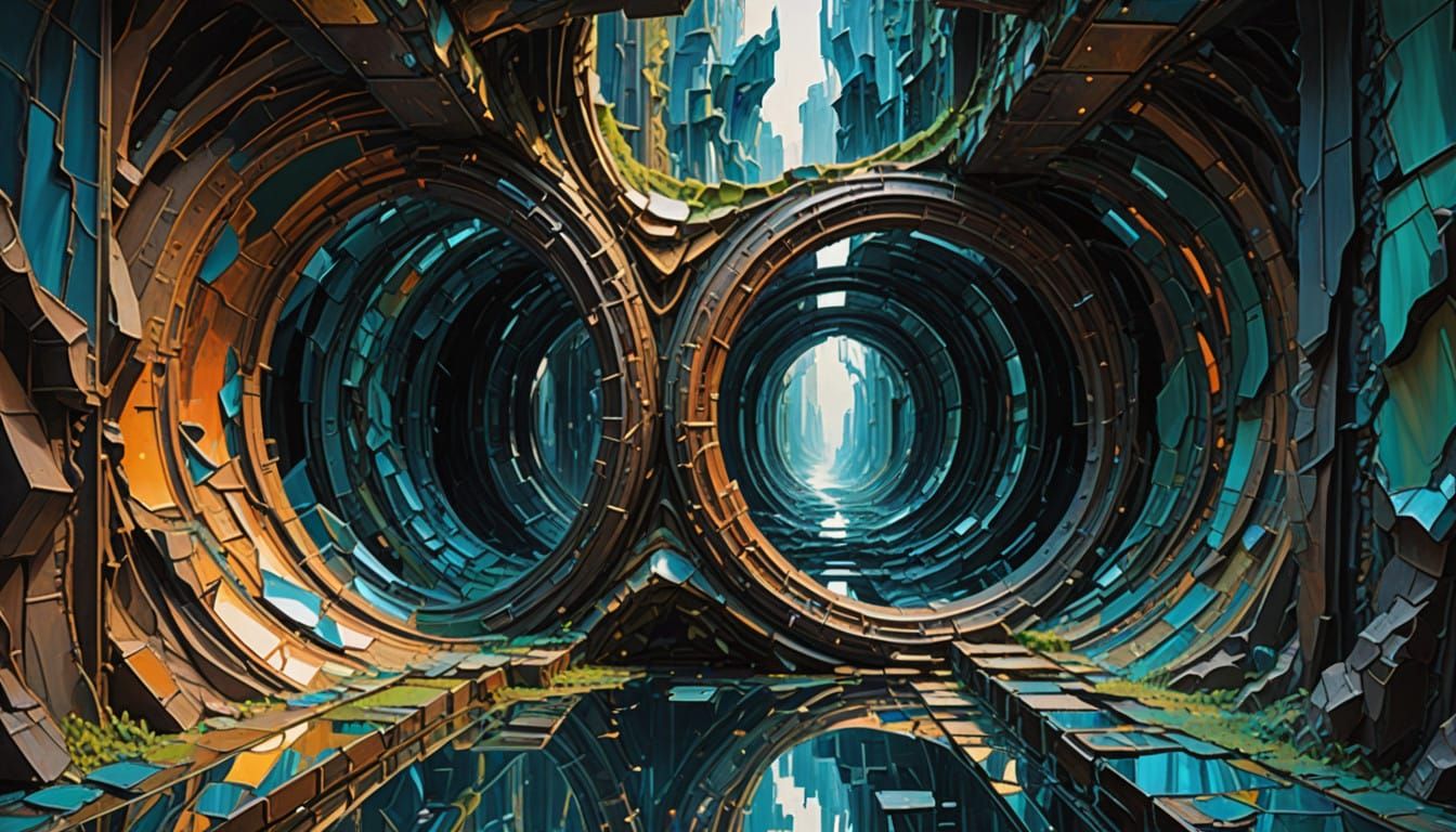 Fractured Mirror Refracts Cosmic Portal Gateways in a Cybers...