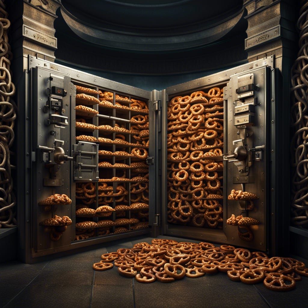 Pretzel-Filled Bank Vault: Digital Matte Painting