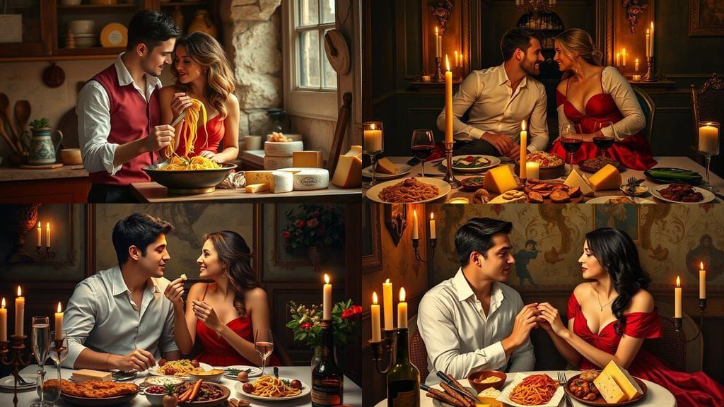 Couple's Intimate Pasta Affair