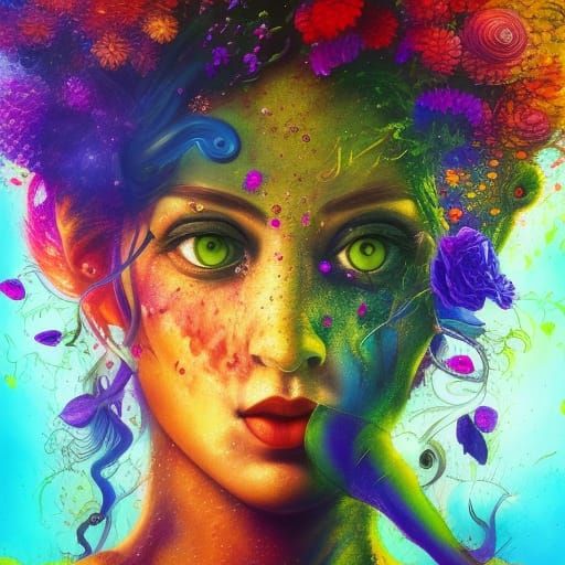 Hyperrealistic Garden of Eden Splash Art