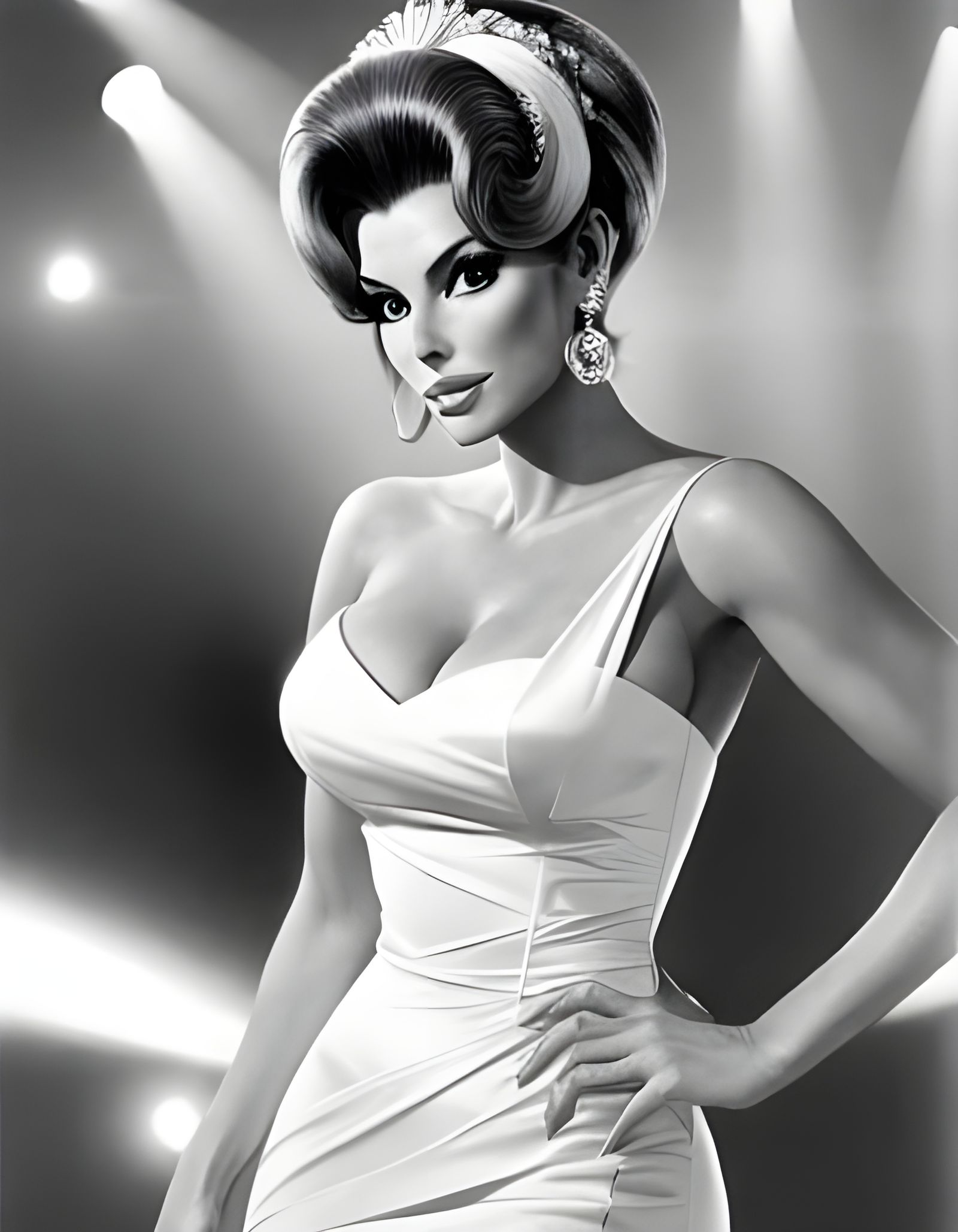 Raquel Welch in Iconic 1966 Black and White Portrait