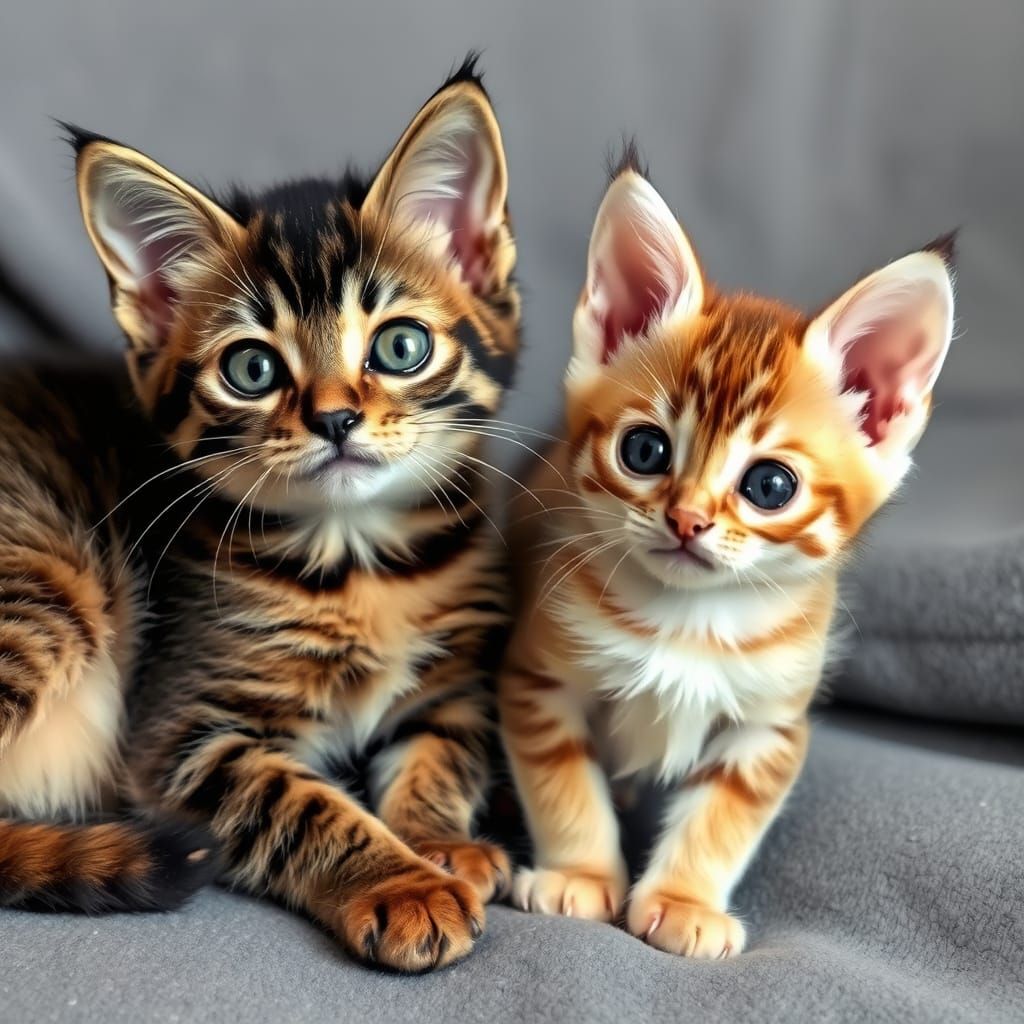 Cute Kitten and Puppy in Adorable Harmony