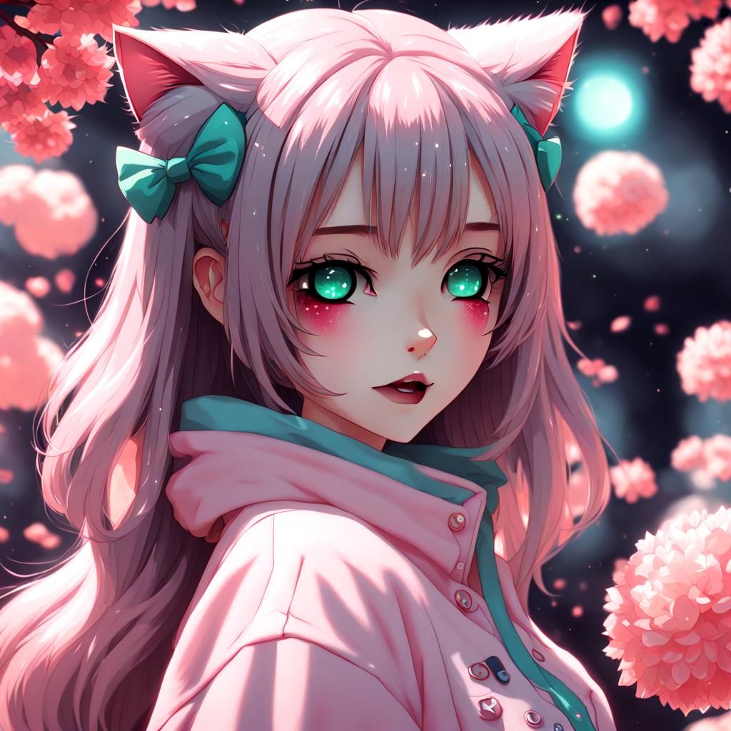 Anime Horror: Kawaii Neko Girl in 8k