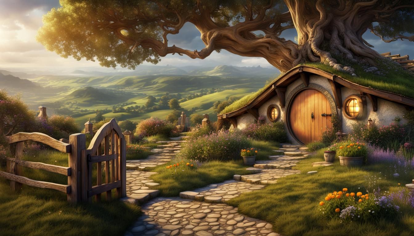 Charming Hobbit House with Garden in Middle Earth