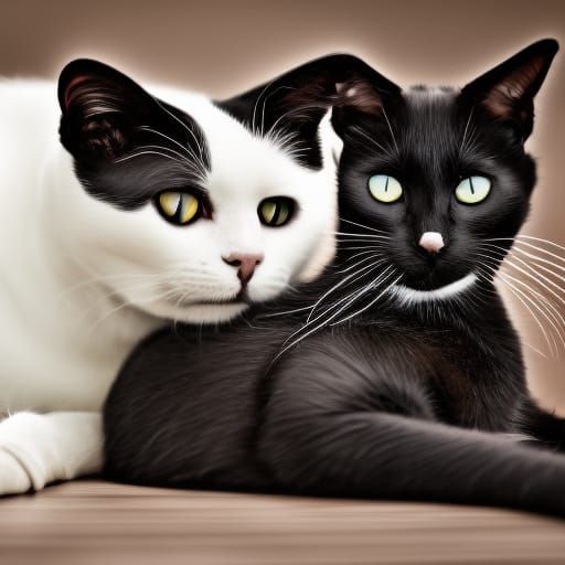 Black and White Cats in Natural Light