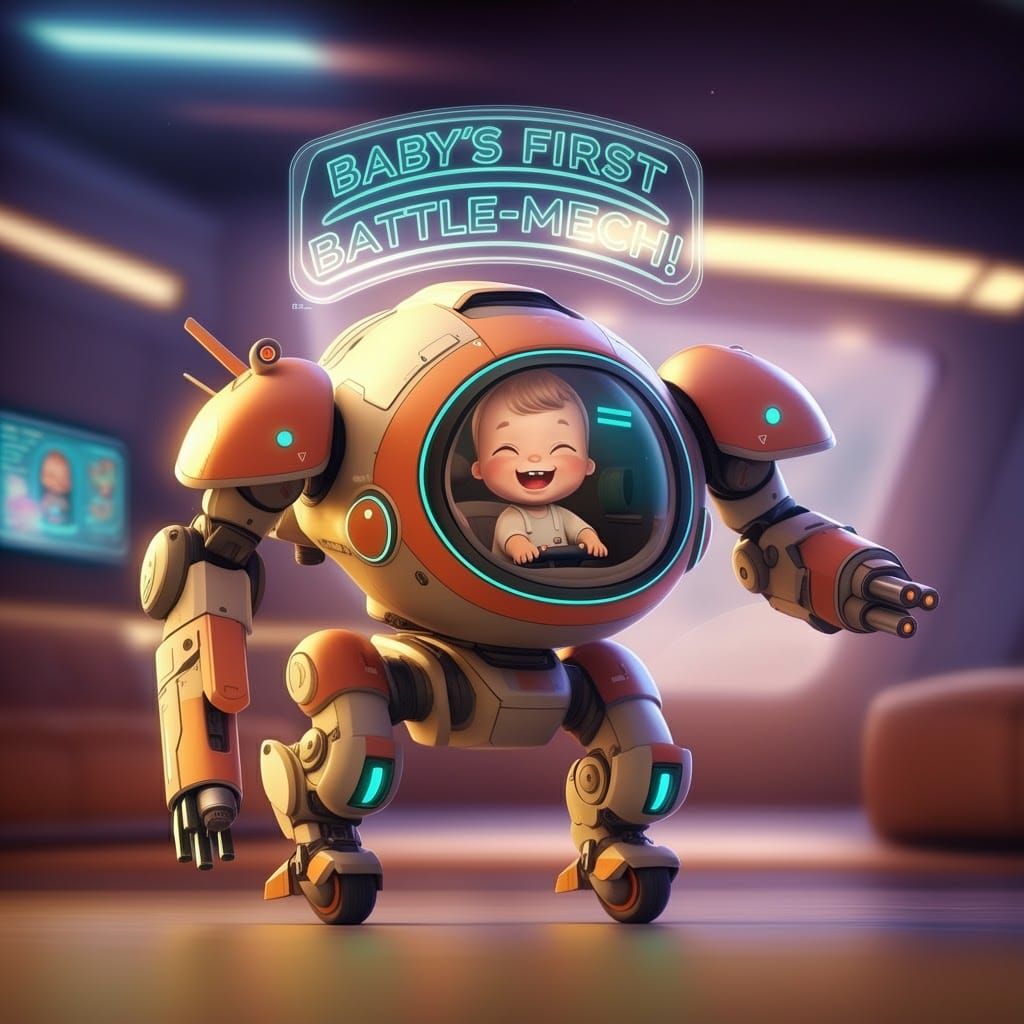 Baby's First Battle-Mech in High-Tech Style
