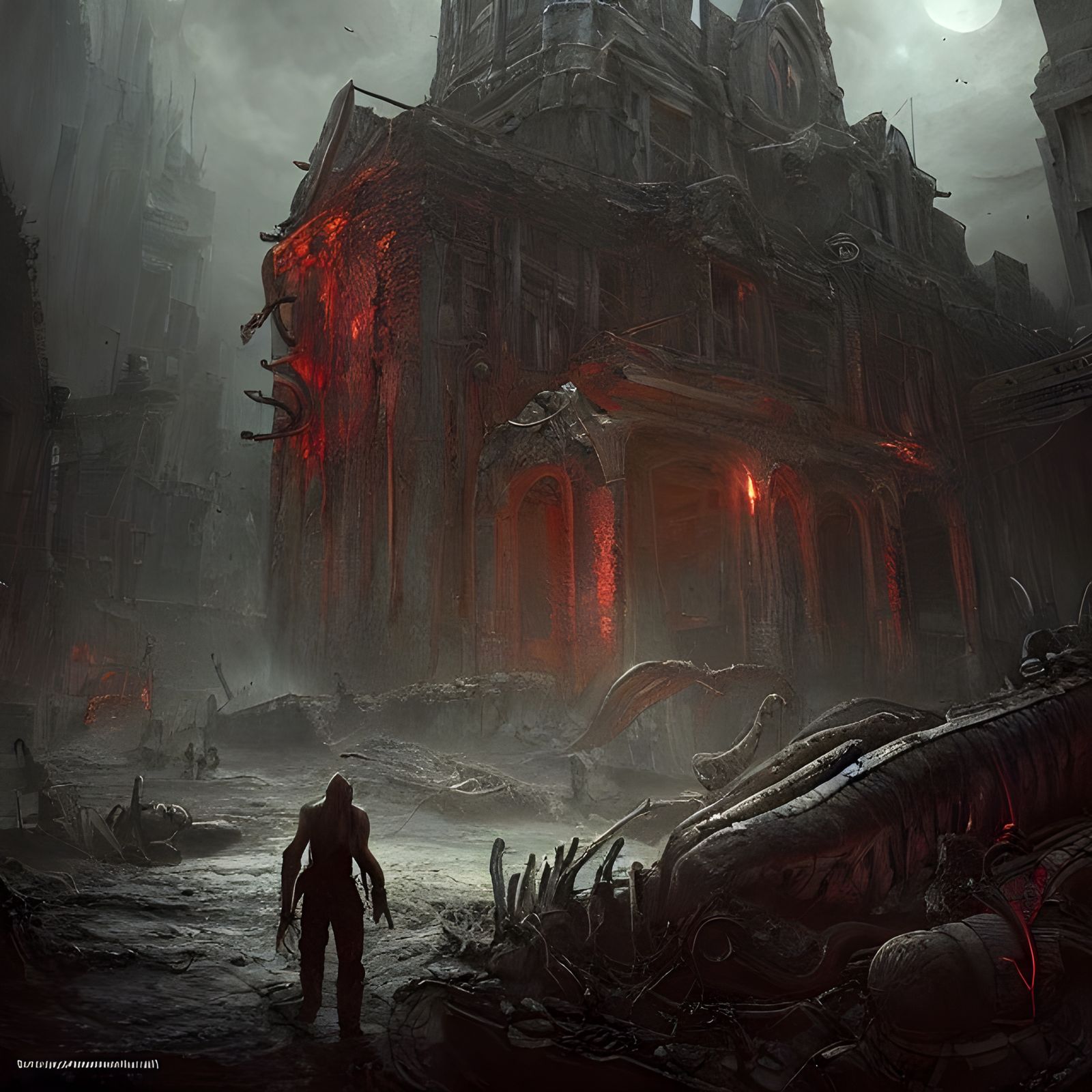 Dark Post-Apocalyptic World Ruined by Elder God