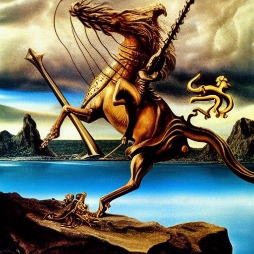 Siegfried Slaying Dragon: Epic Norse Legend in Surrealism