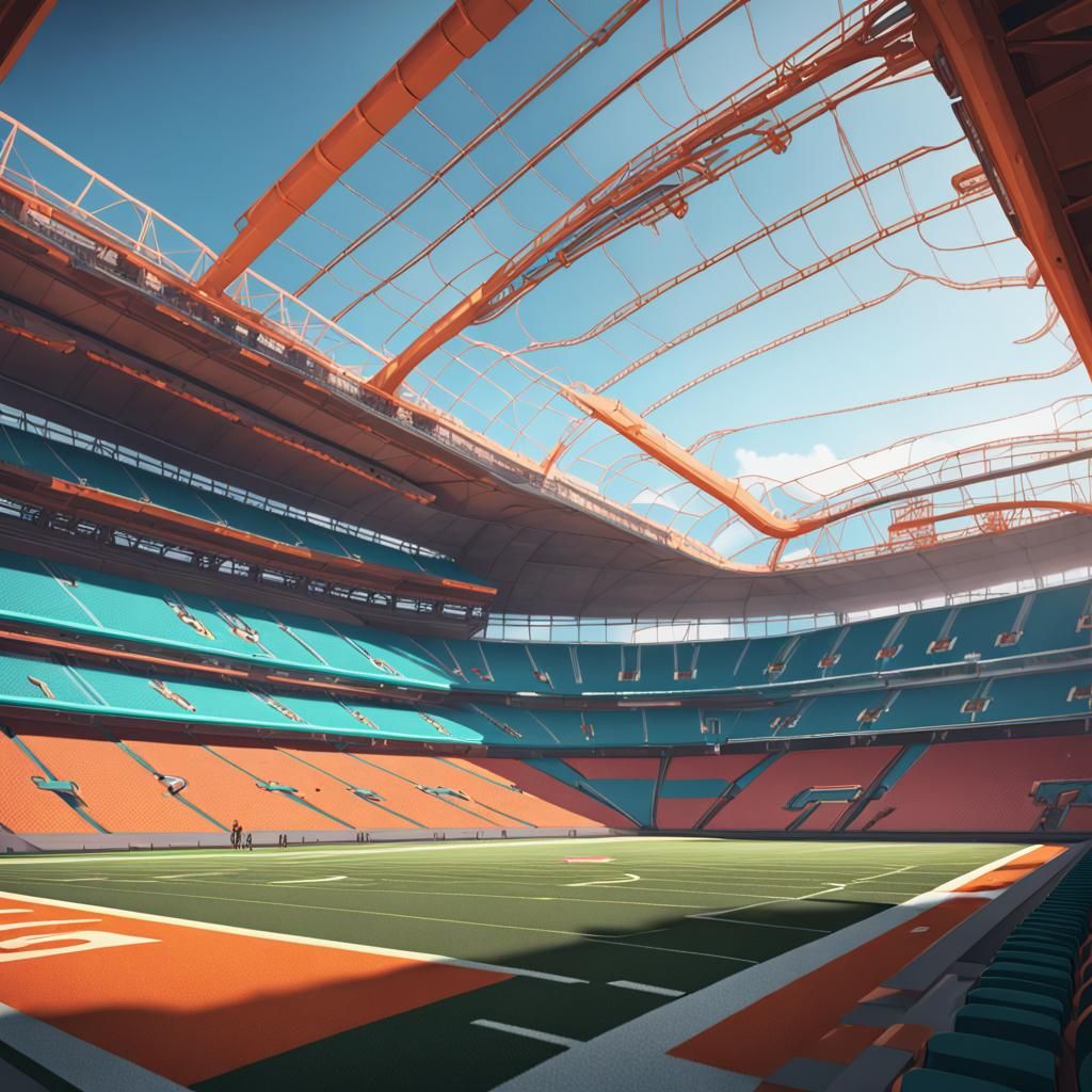Futuristic Tesla Football Stadium in 8K