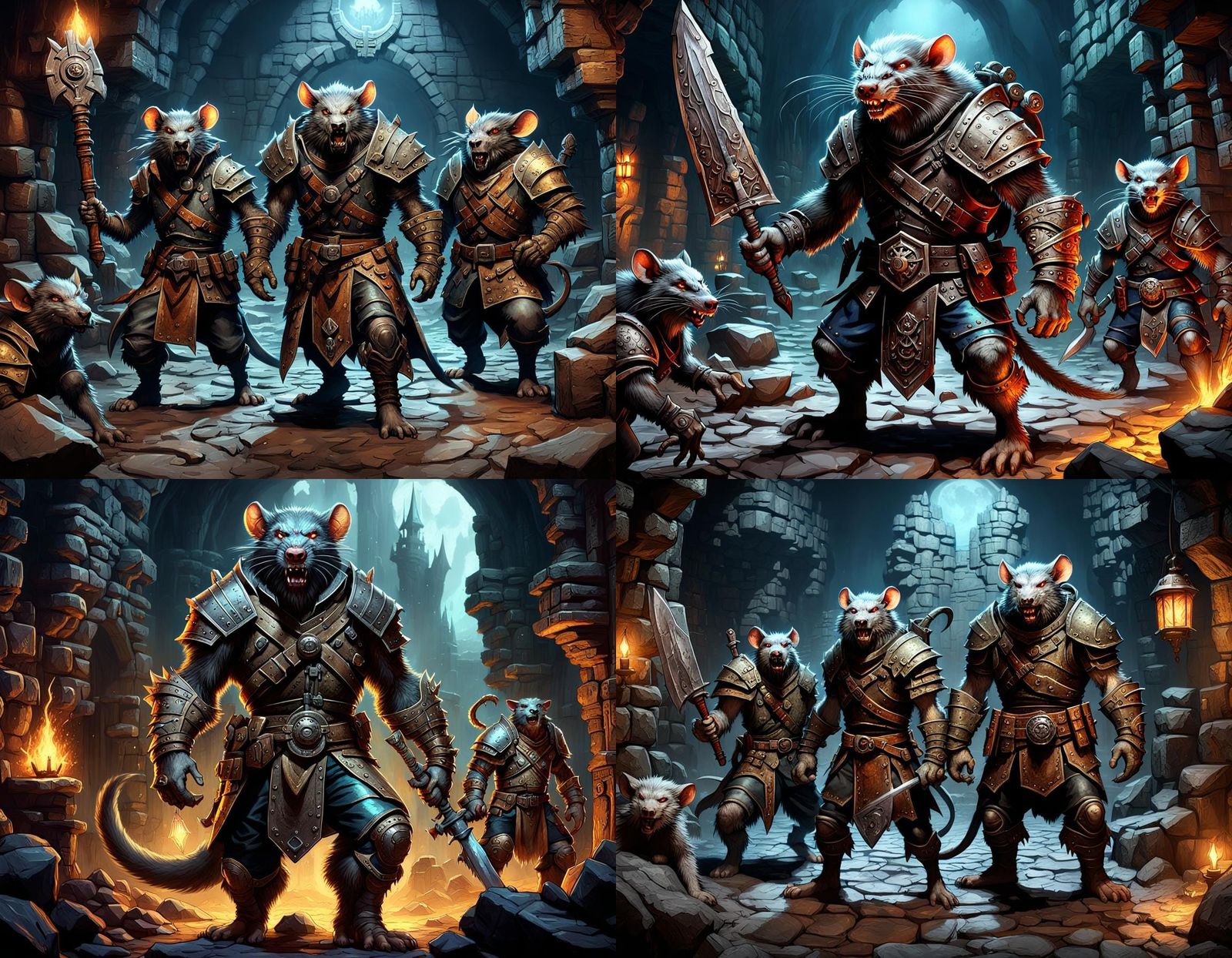 Dungeons & Dragons Wererats in an Old Mine