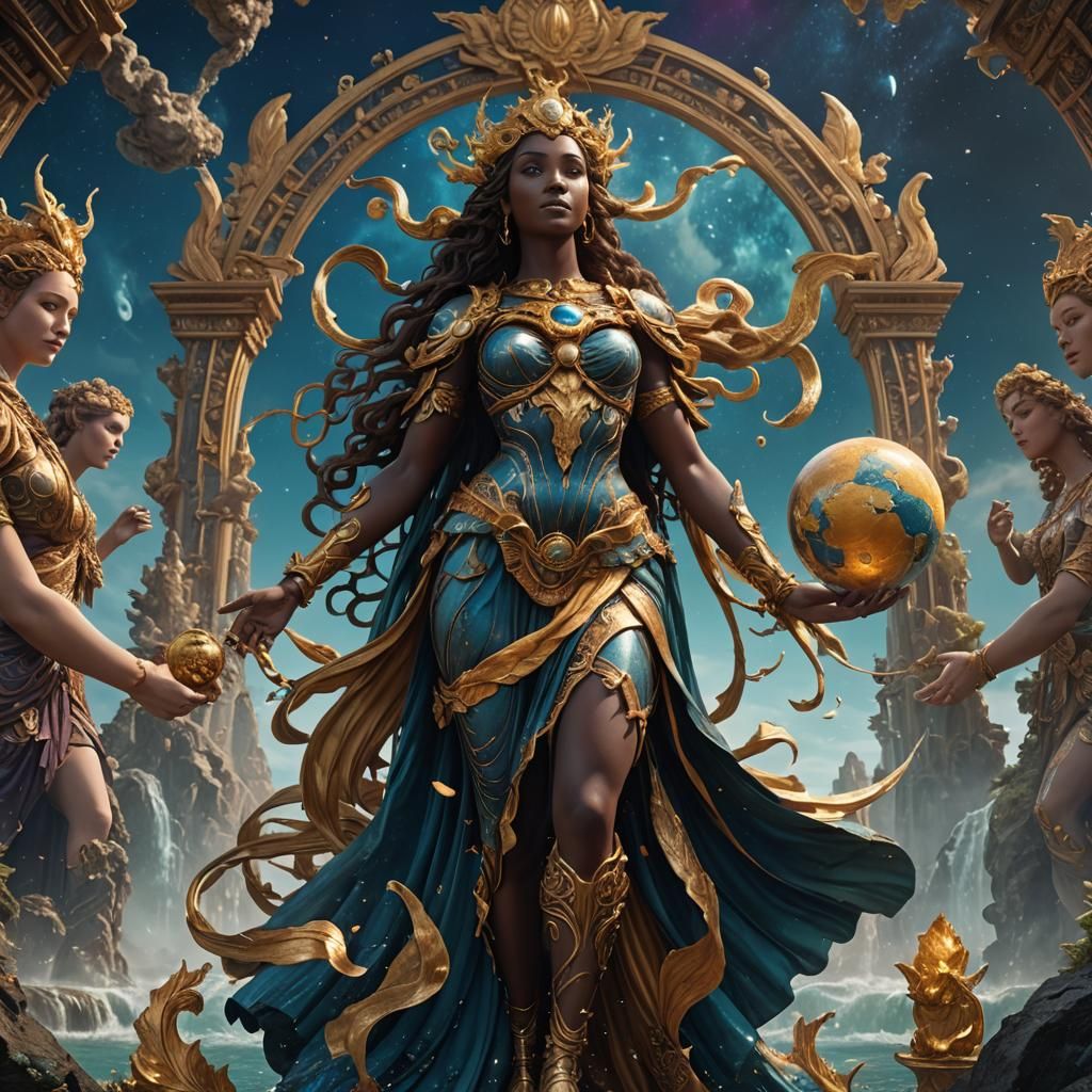 Goddess Venus in Detailed Matte Painting