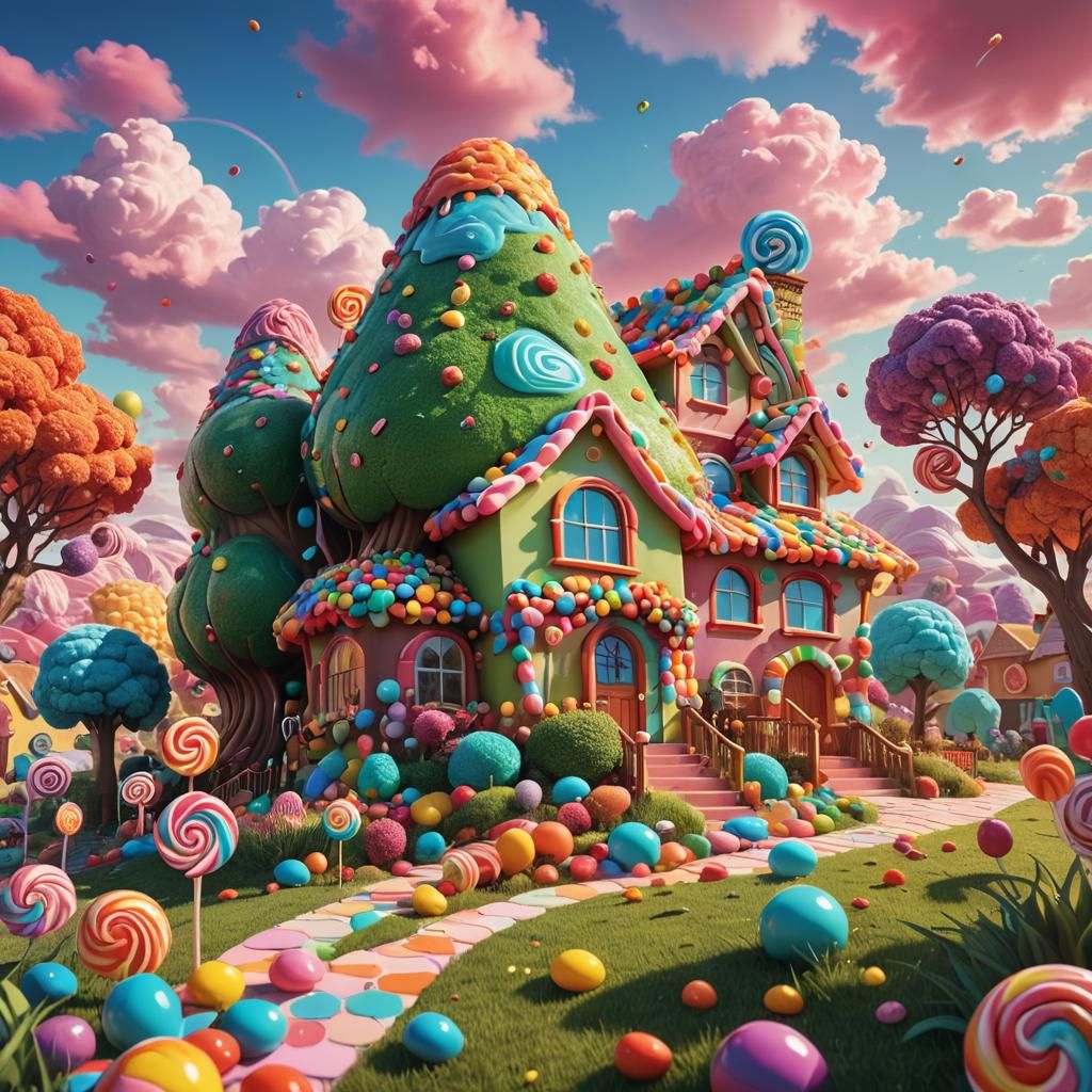Candy Art: A Massive Avocado House in Candyland