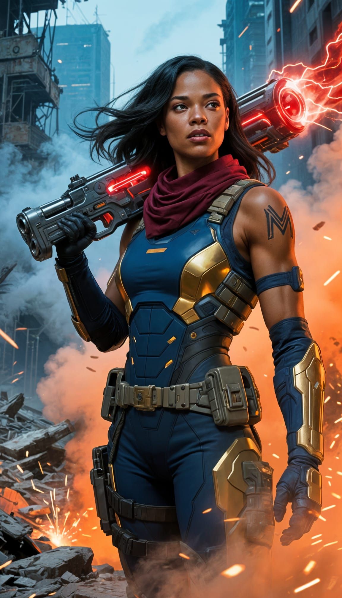 Bishop as Futuristic Mutant Soldier in Tactical Armor