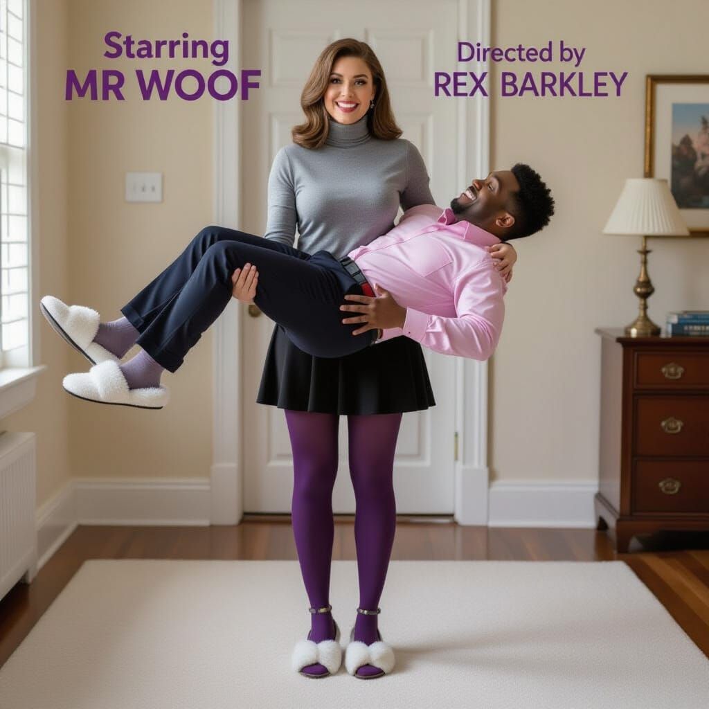 Man Lifted by Tall Plus-Size Woman Movie Poster