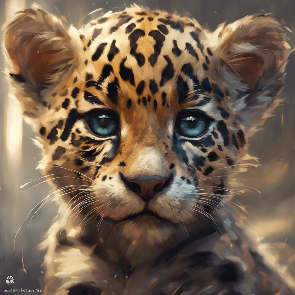 Adorable Chibi Jaguar with Soft Fluffy Fur