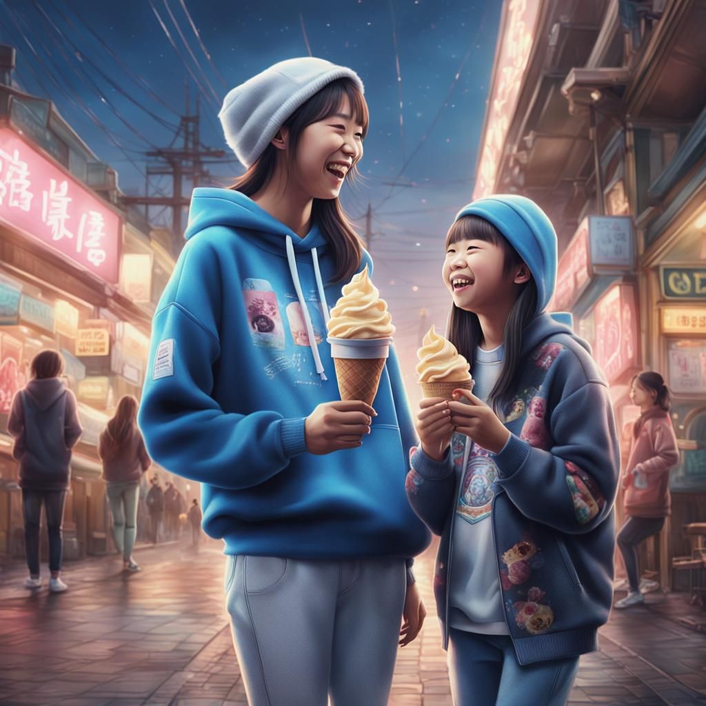 Kpop Idol and Daughter Laughing in Public