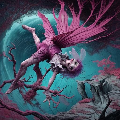 Pink Fairy's Perilous Flight in Hurricane