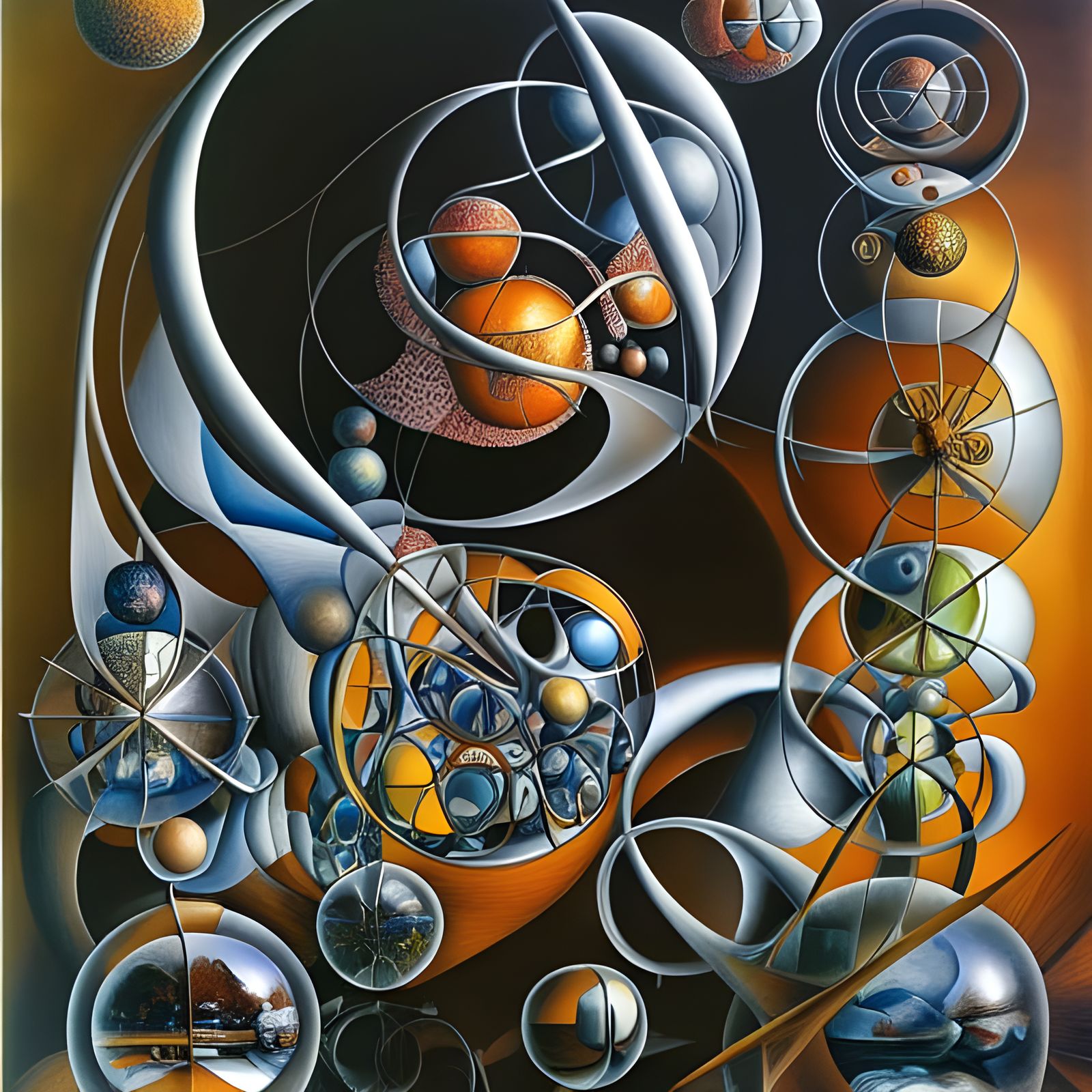 Reflective Spheres and Fractal Geometry in 3D