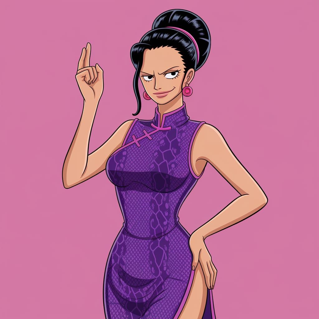 Boa Hancock in One Piece Anime Style