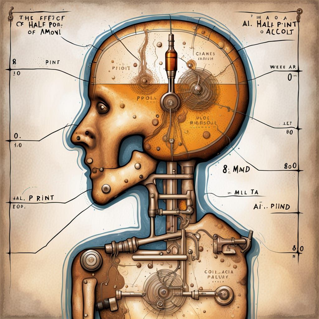 Evolved creation - "Half a Pint of 80 Proof Alcohol on the A...