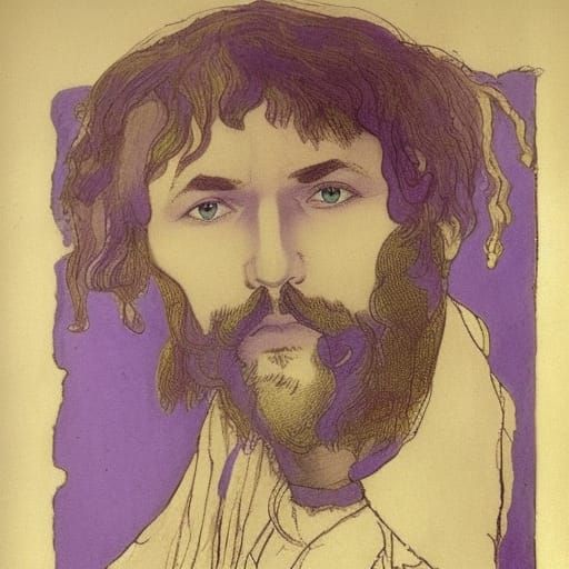 Noble Vampire Lord Portrait in Symbolist Style