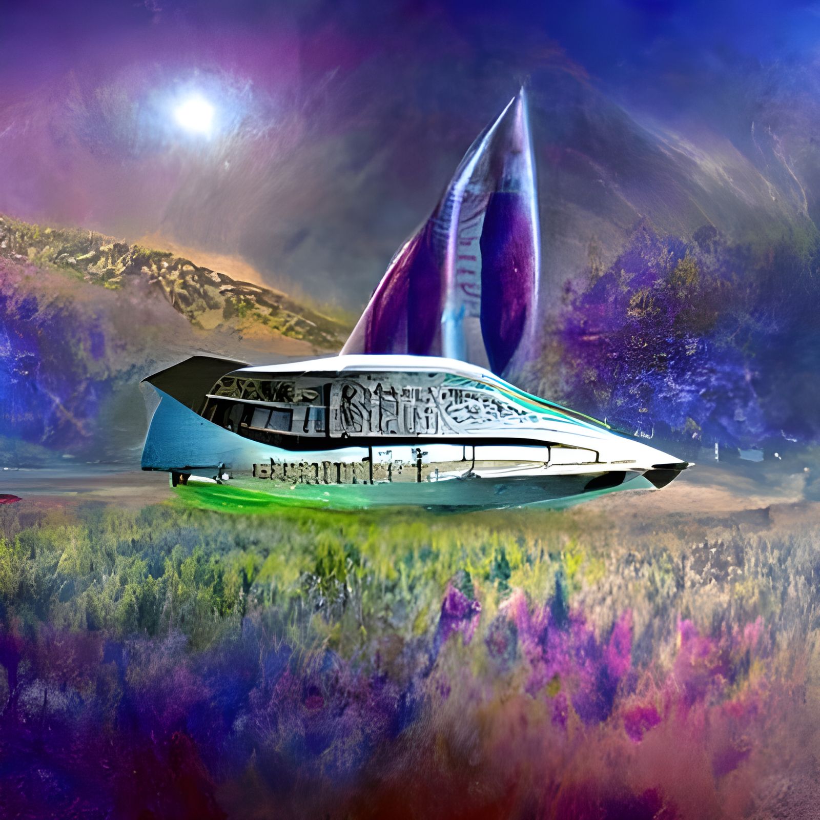 Futuristic Alien Starship Concept