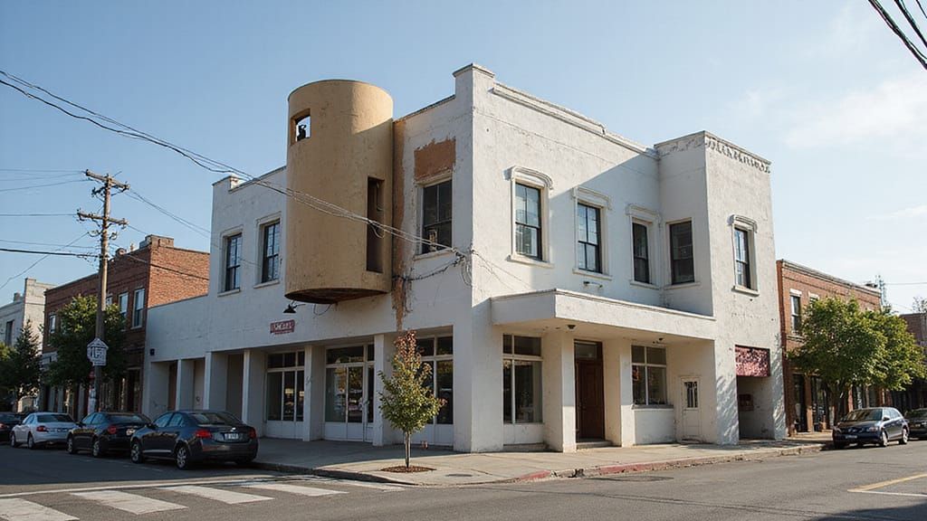 Inaccessible Entrance: Architectural Absurdity in Three Stor...