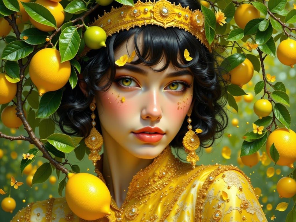Lemon Tree Portrait in Fantasy Art Style