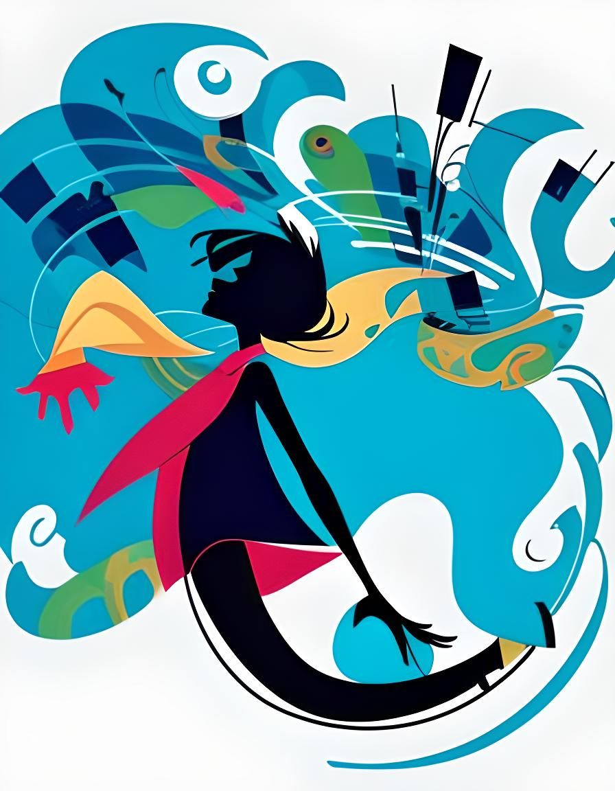 Grooving Figure: Digital Illustration in Campion Style