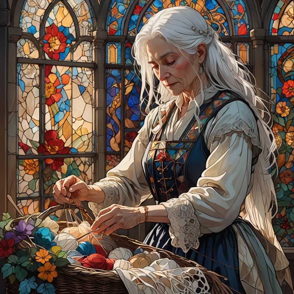 Victorian Seamstress: Fantastical Digital Concept Art