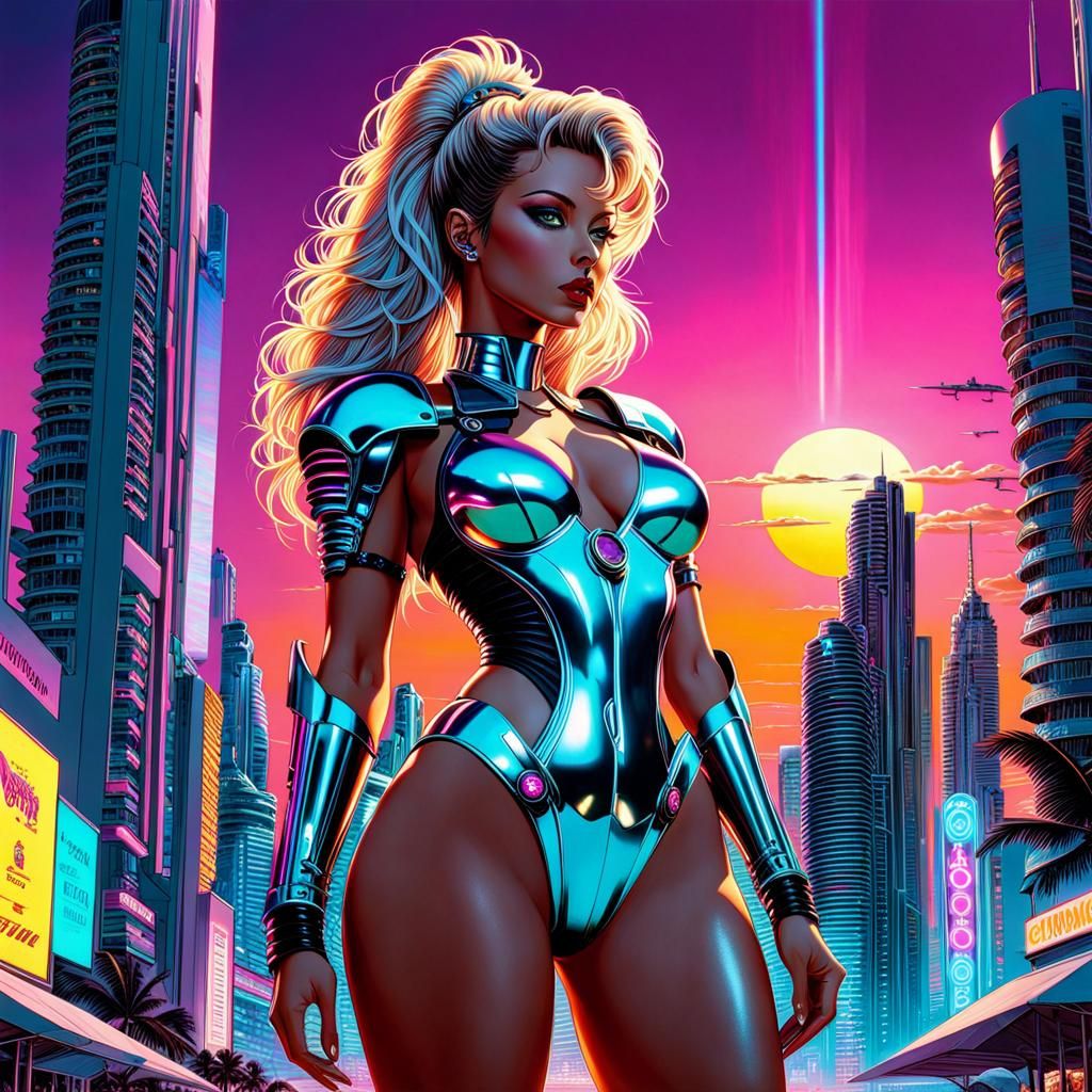 Synthwave girl