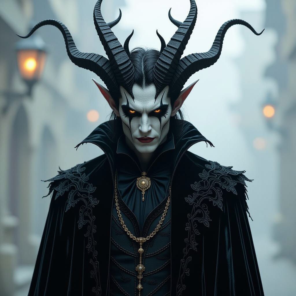 Fae Leader's Transformation: A Gothic Horror Scene