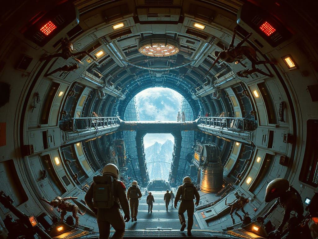 Rama Vessel Interior: Vast Alien World