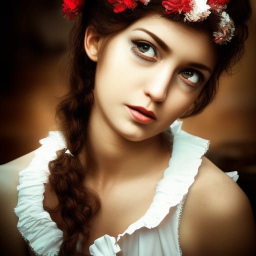 Hyperrealistic French Maid in Cinematic Style